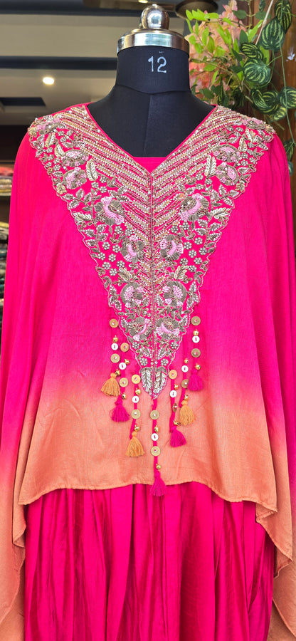 Indo-Western Pink ombre