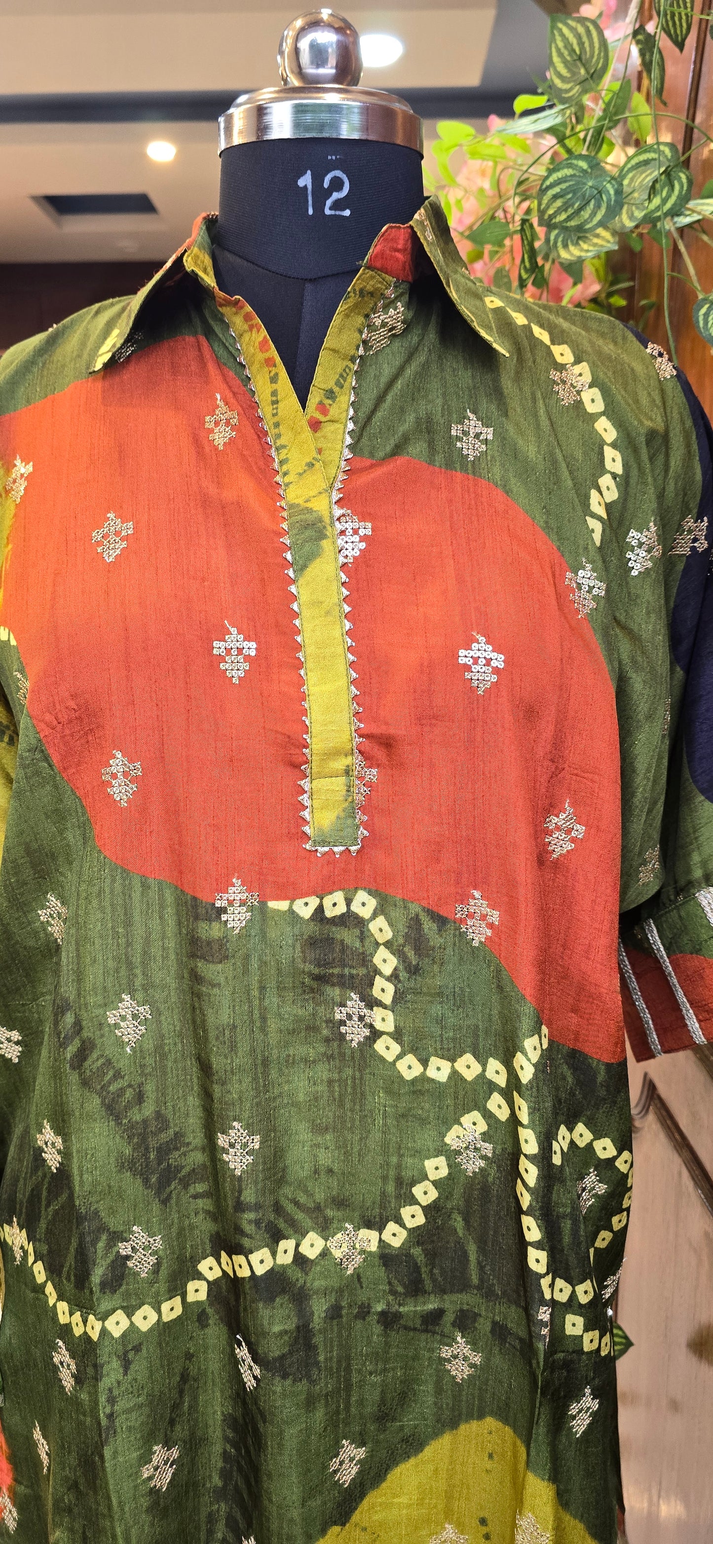 Green Bandhini Coords