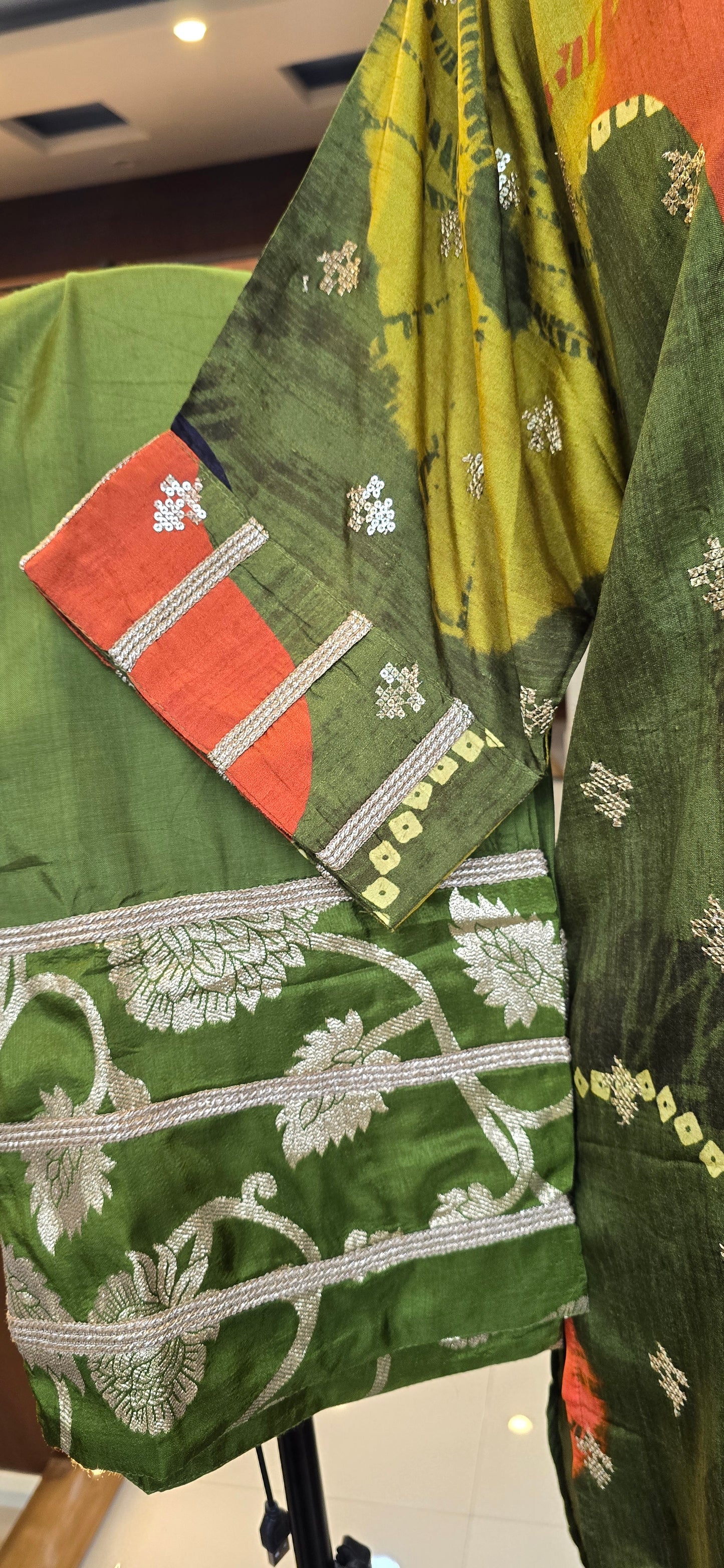 Green Bandhini Coords