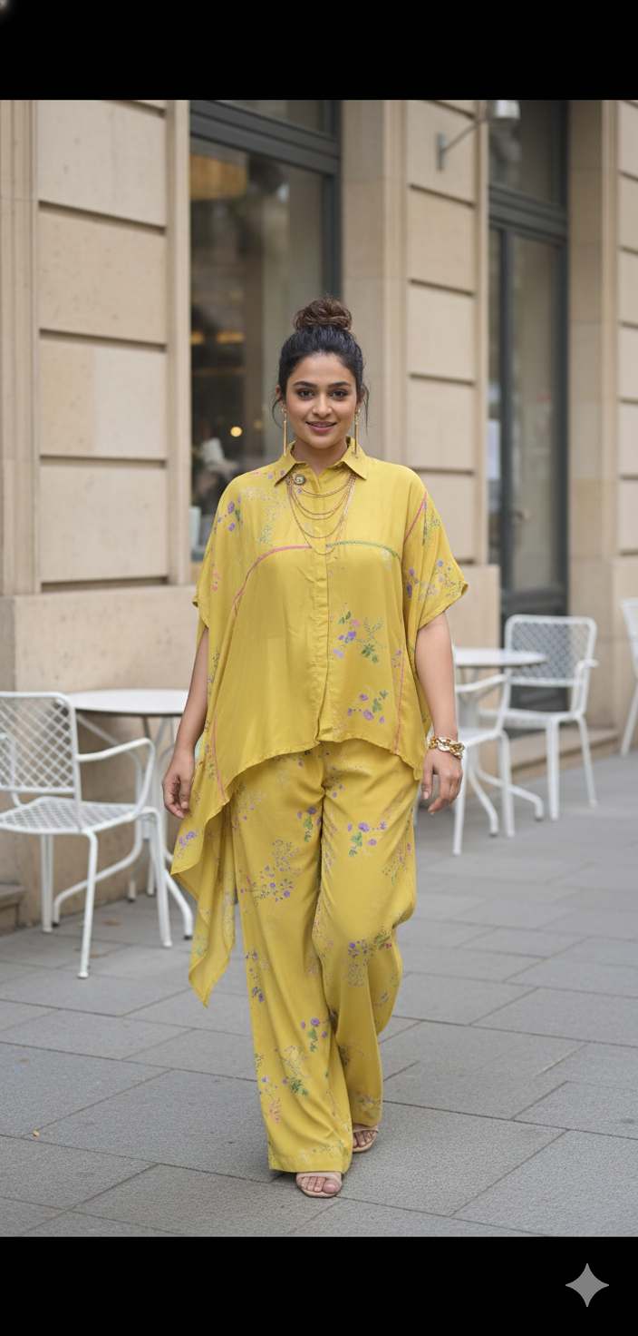 Sunlit Floral Set - Mustard Yellow