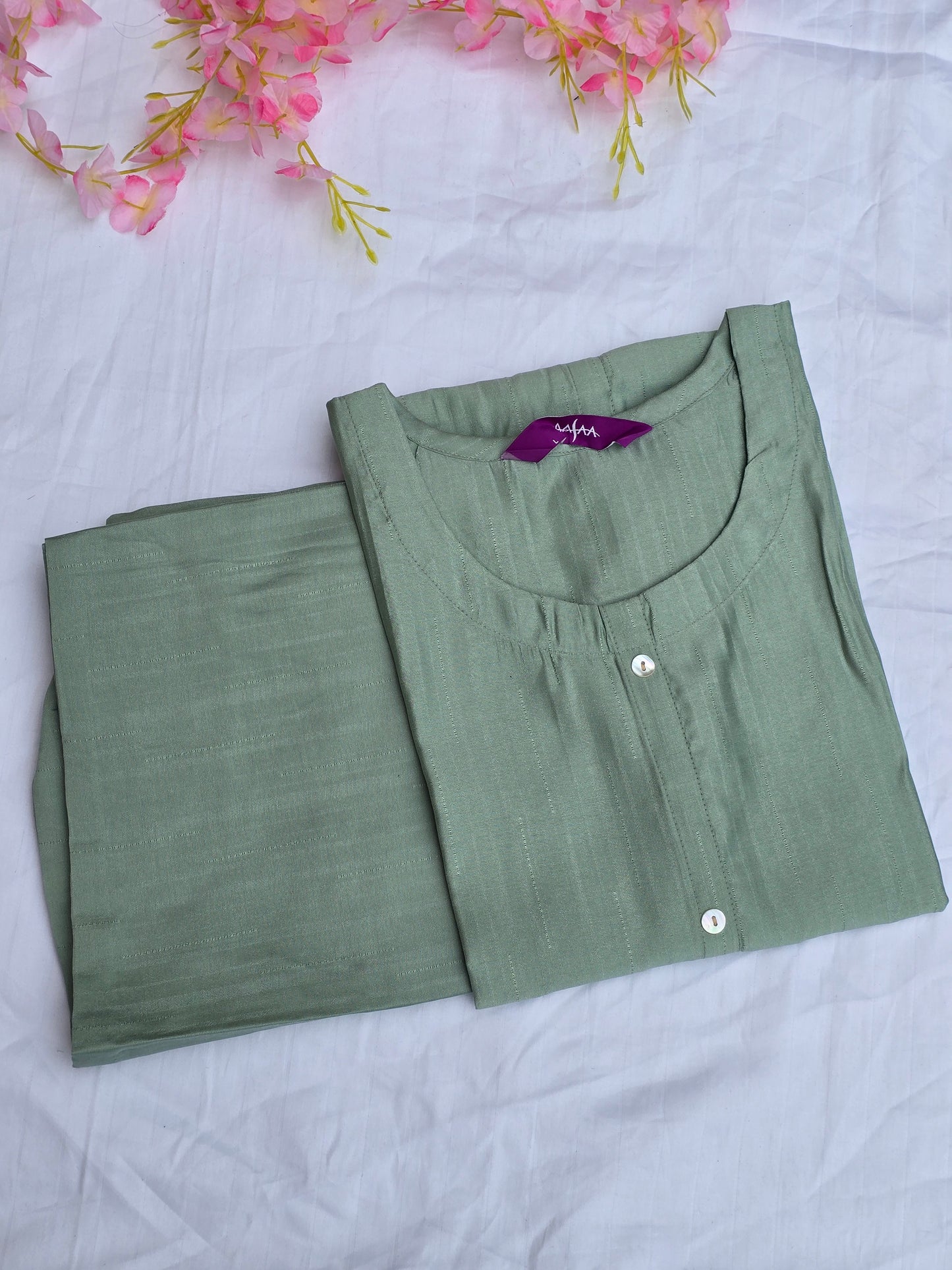 Mint Green Kurti Pant Set