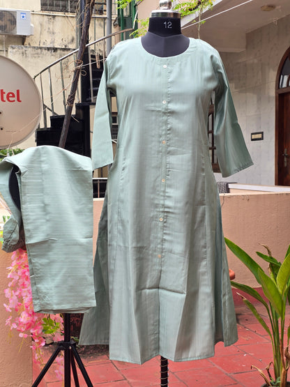 Mint Green Kurti Pant Set