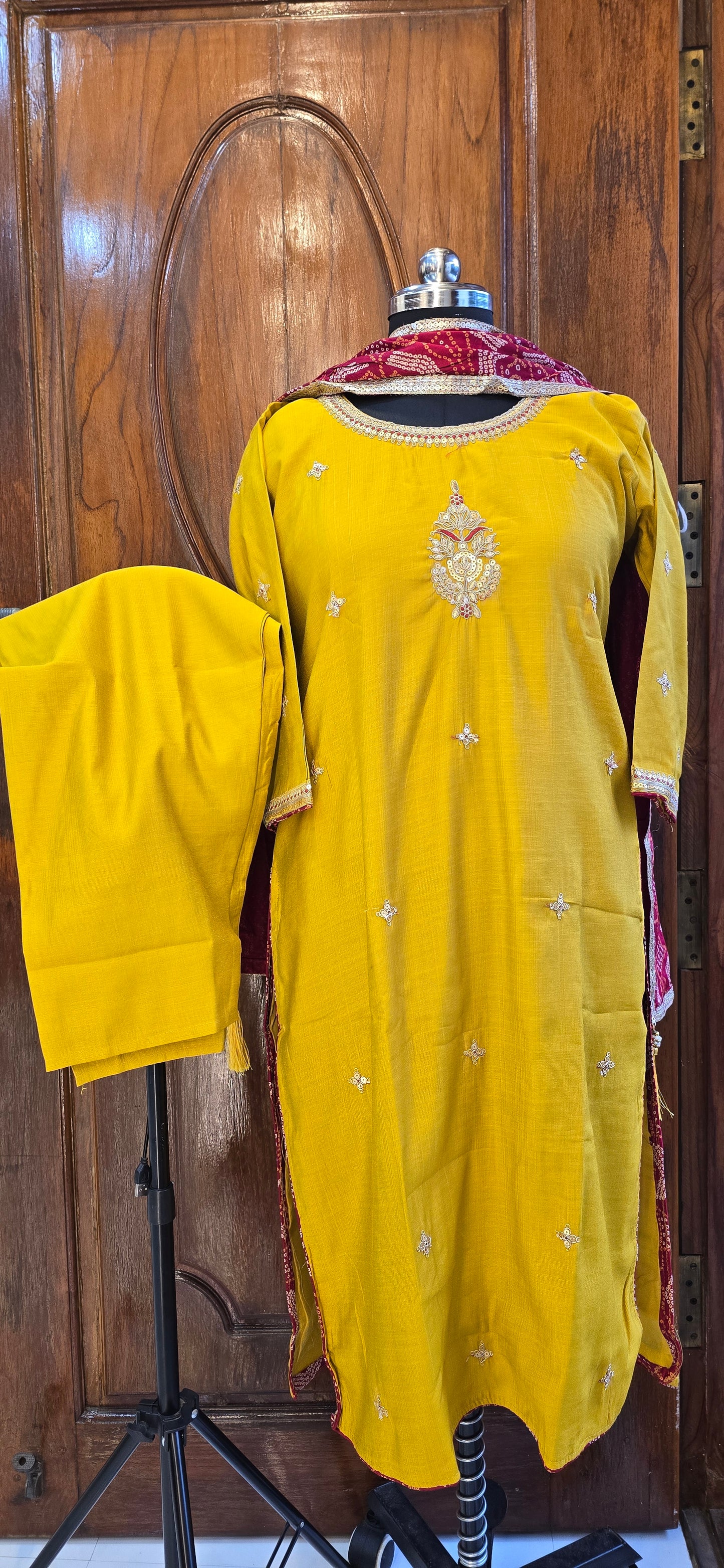Yellow Silk salwar suit set