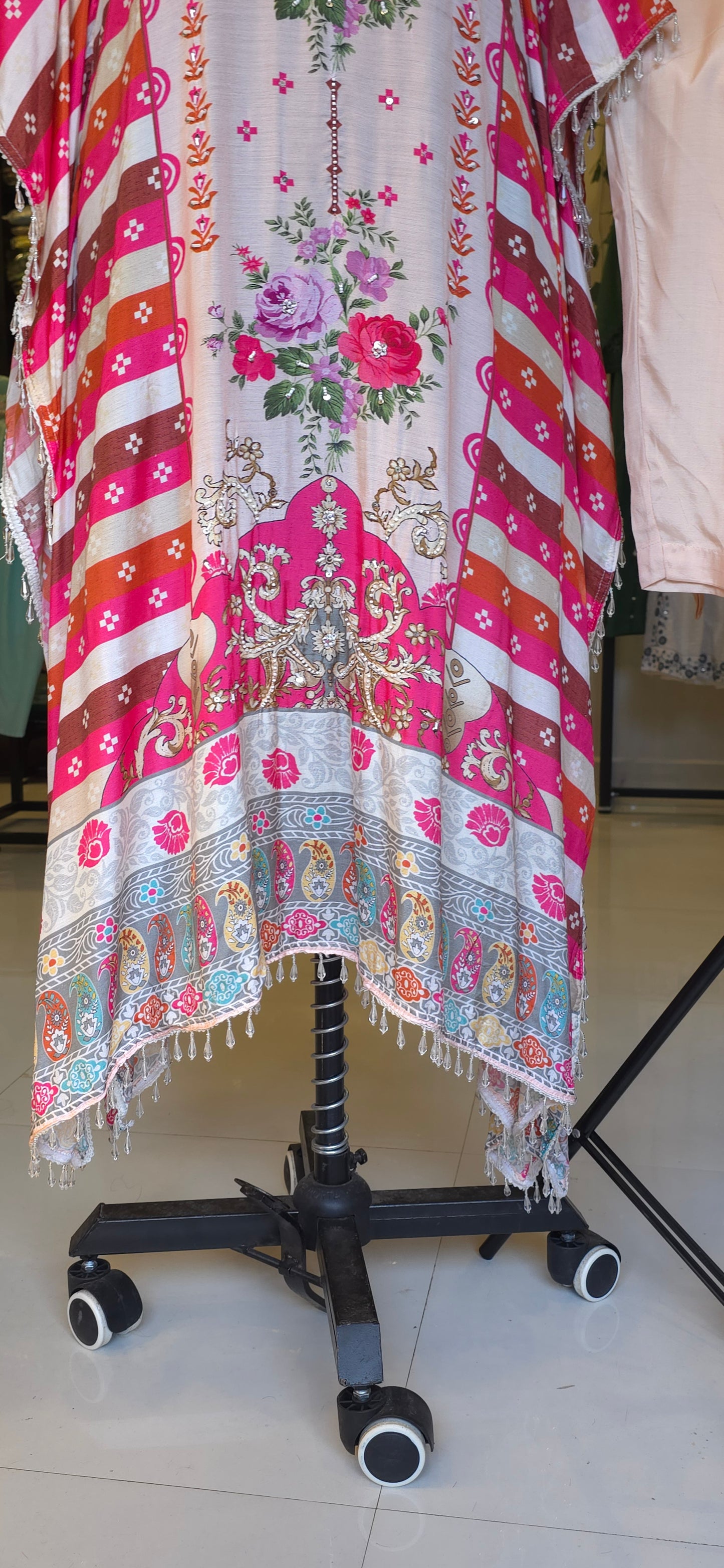 Peach Floral Kaftan