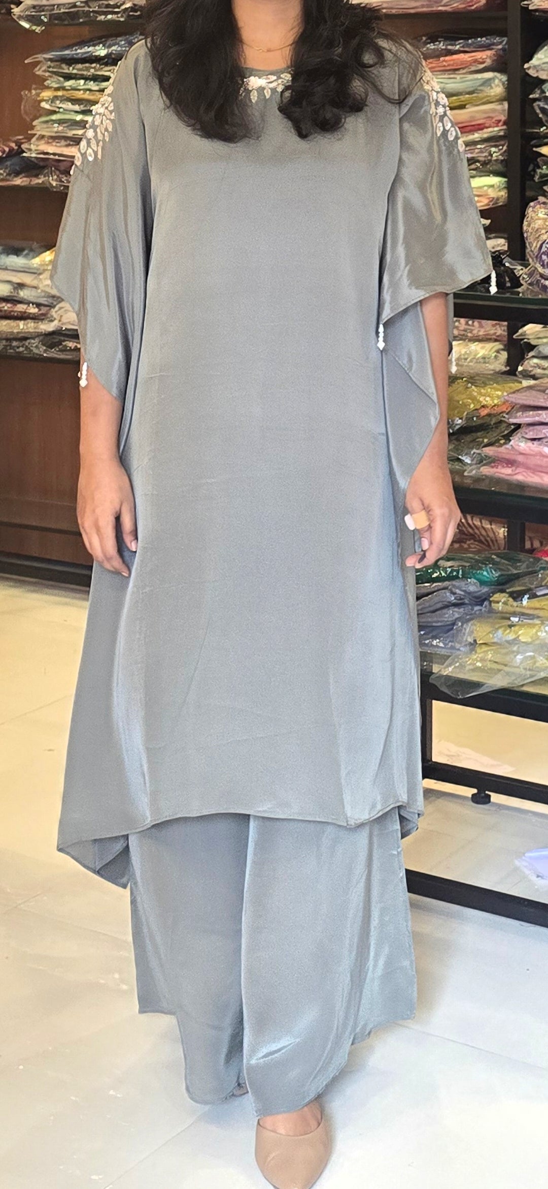 Luxe Grey Kaftan