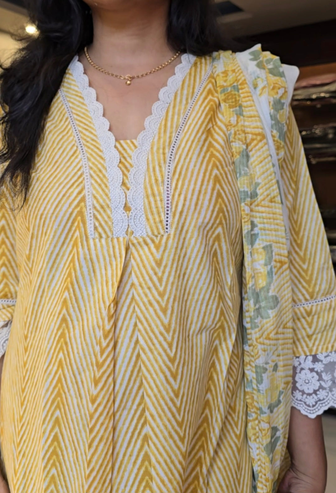 Yellow cotton Salwar set