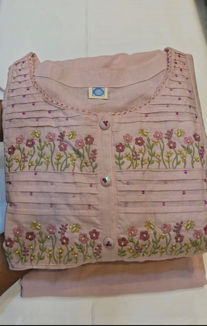 Pastel Pink Aline salwar sets