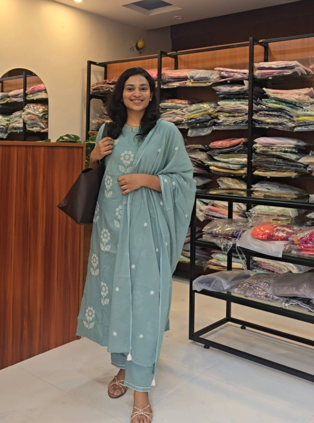 Pastel Blue cotton Salwar set