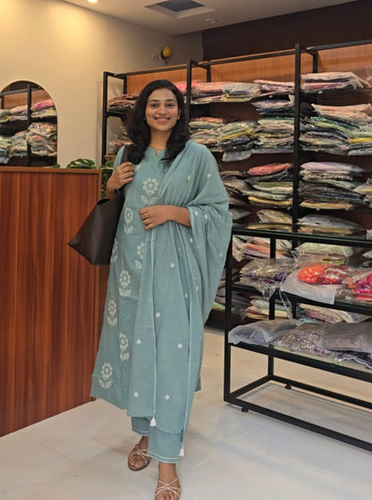 Pastel Blue cotton Salwar set