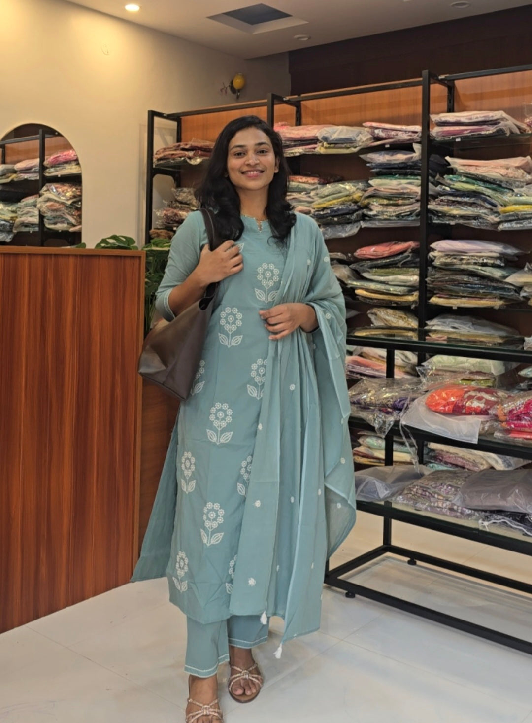 Pastel Blue cotton Salwar set