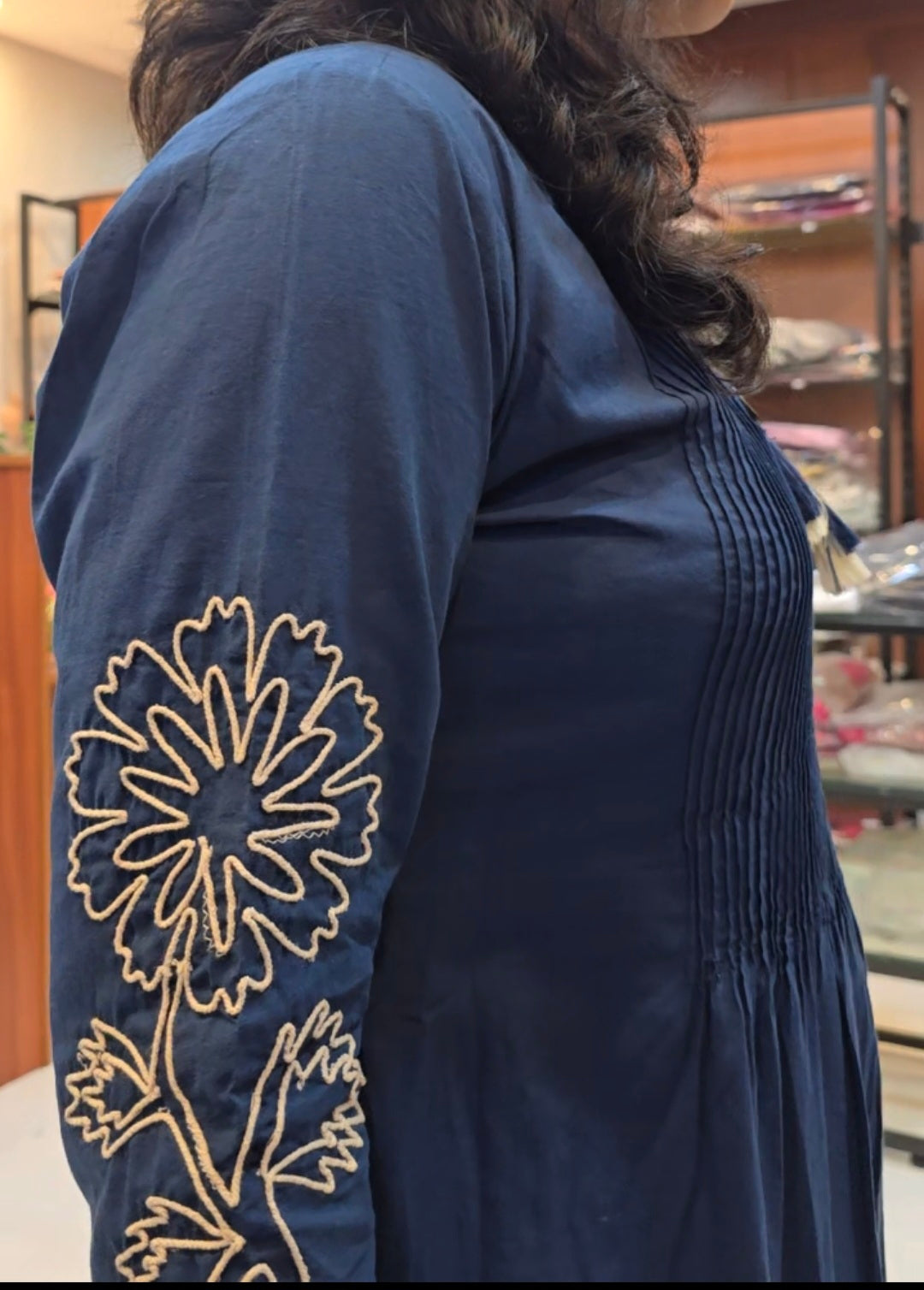 Navy Blue A line salwar set
