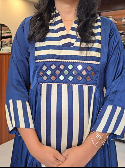 Blue Modal Silk Dress