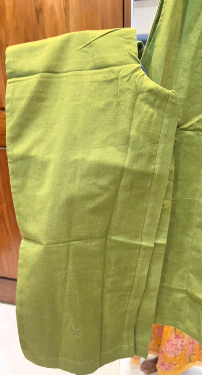 Parrot Green Kurti Pant Set