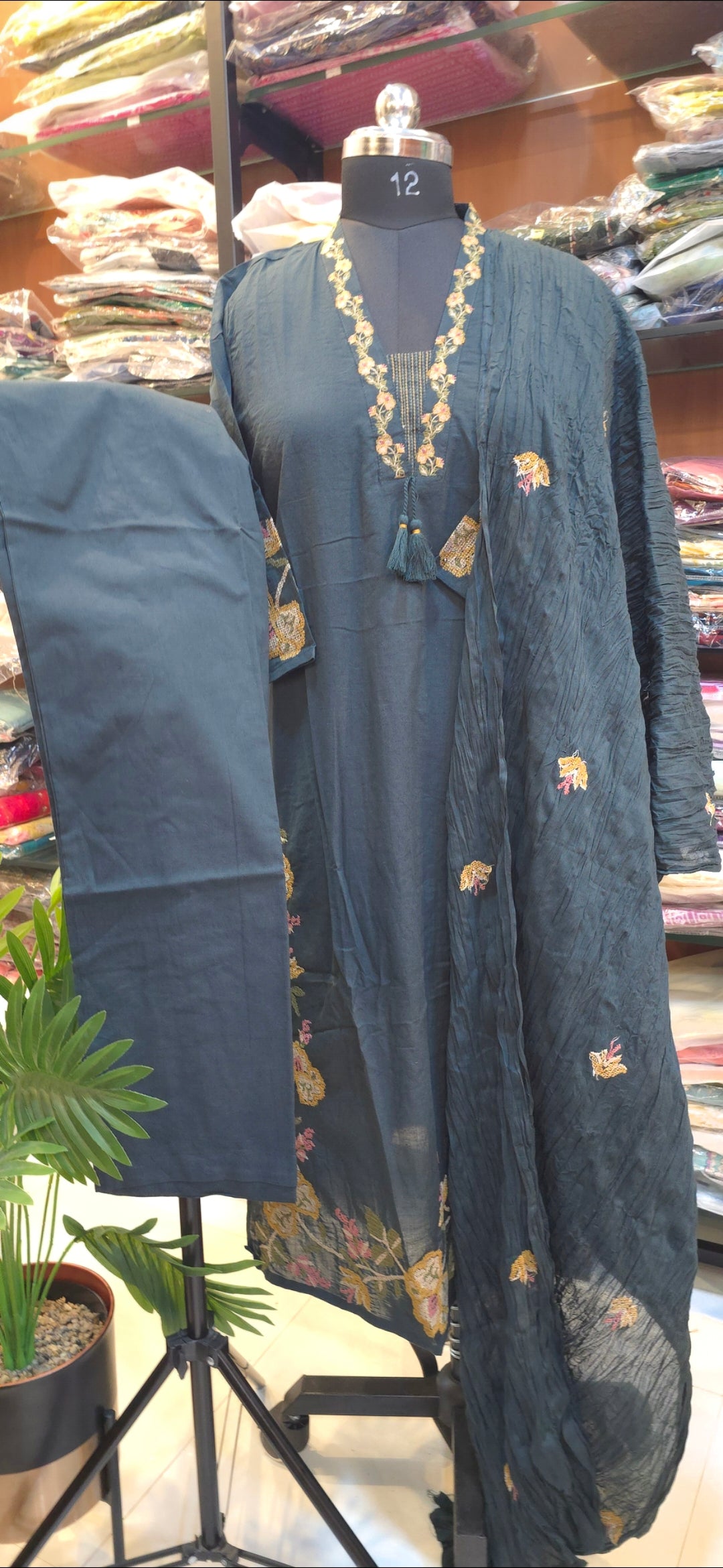 Deep Green Cotton Salwar Set