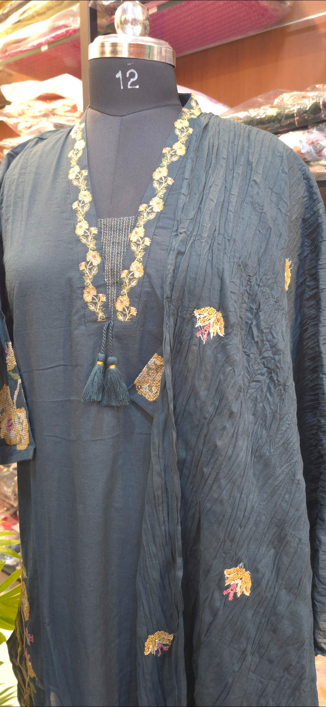 Deep Green Cotton Salwar Set