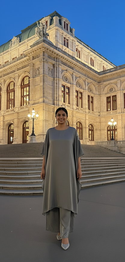 Luxe Grey Kaftan